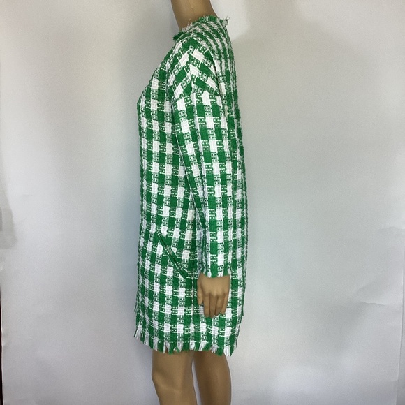 Tuckernuck Georgette Dress Emerald Green Plaid M - Picture 3 of 7
